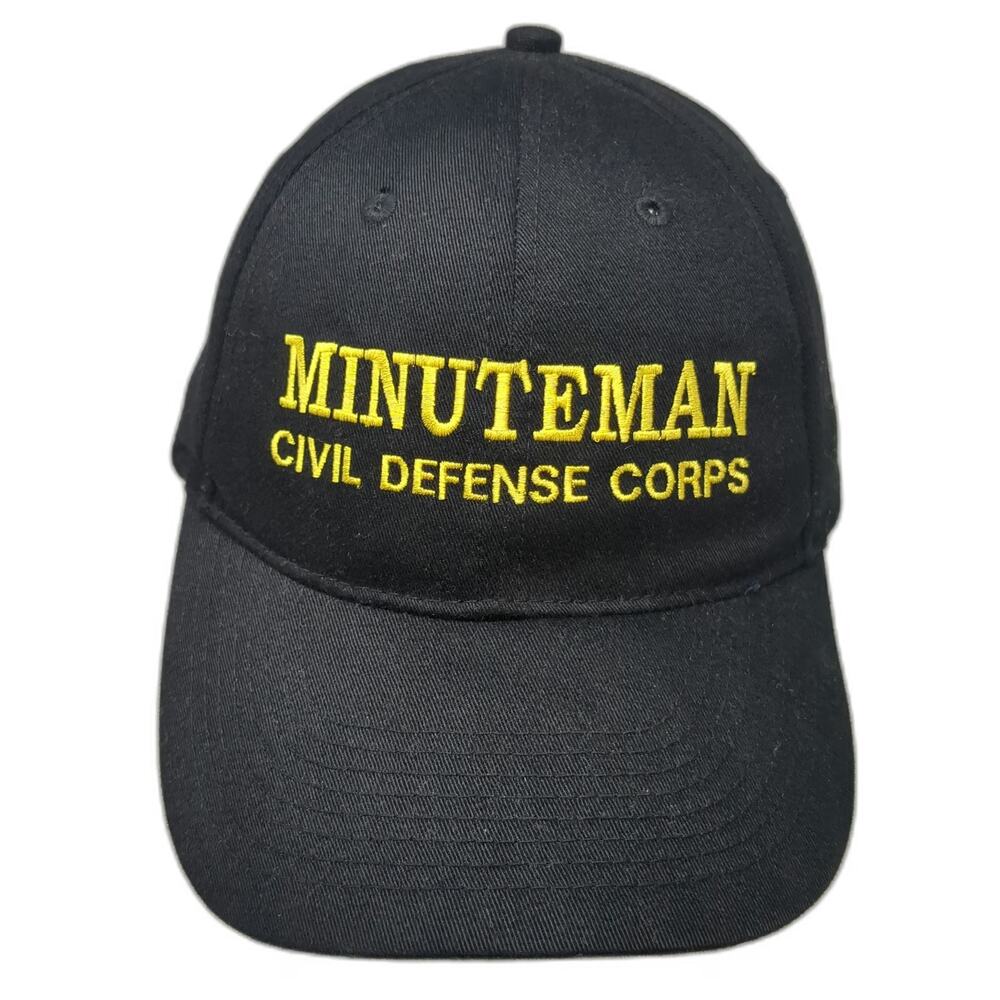 Otto Baseball Cap Black One Size Minuteman Civil Defense Corps Embroidered Hat